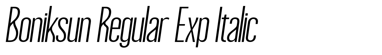 Boniksun Regular Exp Italic